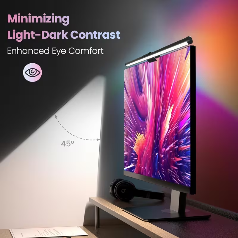 Esports Gaming Desk - Monitor Light Bar LED Computer Screen