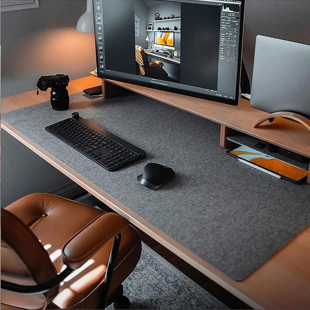 Esports Gaming Desk - Felt Desk Mat Computer Mat for