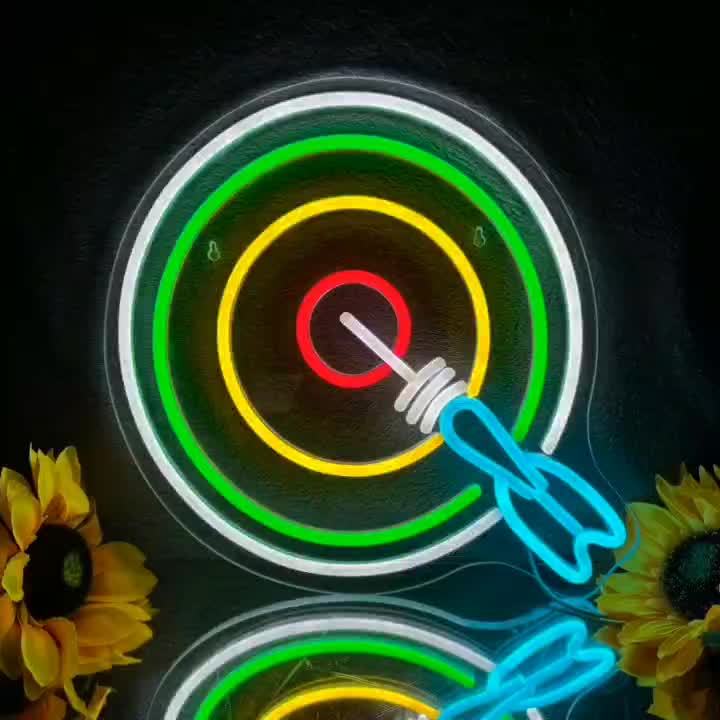 Bullseye Dart Neon Sign Dimmab - Esports And Gaming Lounge ulasan dan harga