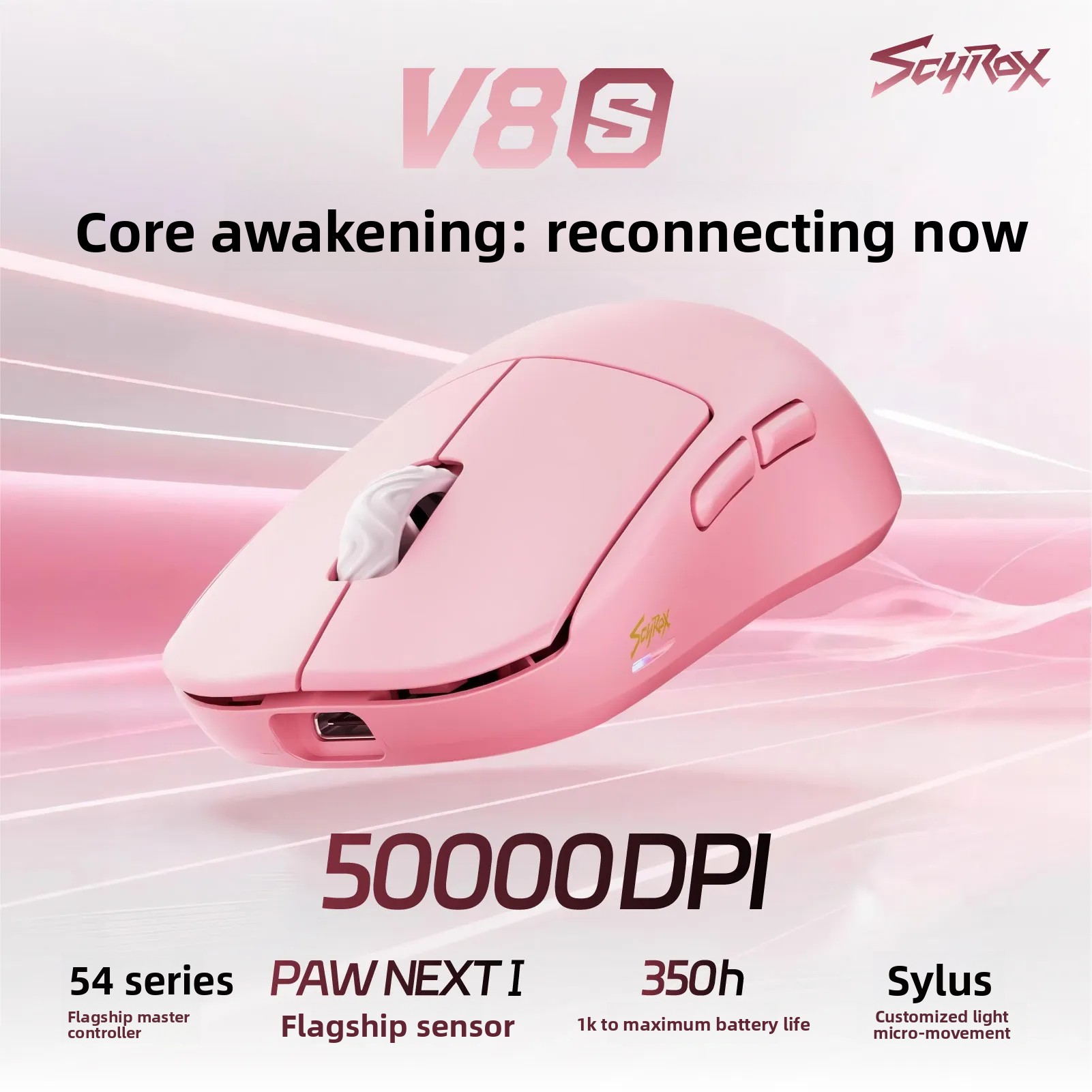 Scyrox V8s V6s Lightweight Wir - Esports Gaming Mouse ulasan dan harga