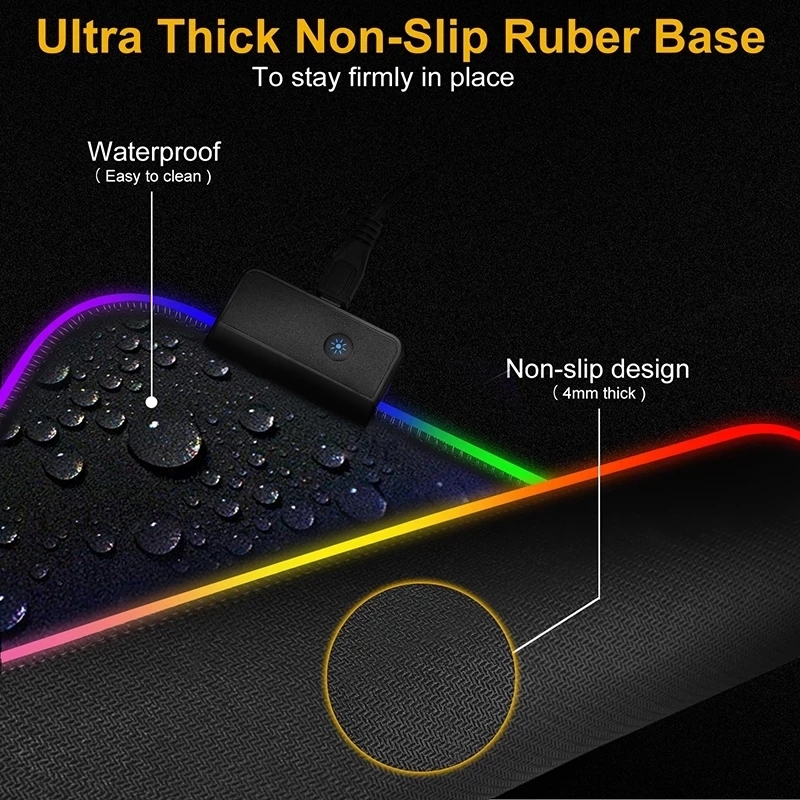 LED Light Mousepad RGB Keyboar - Esports Gaming Table ulasan dan harga