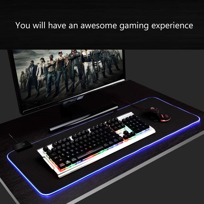 LED Light Mousepad RGB Keyboar - Esports Gaming Table ulasan dan harga