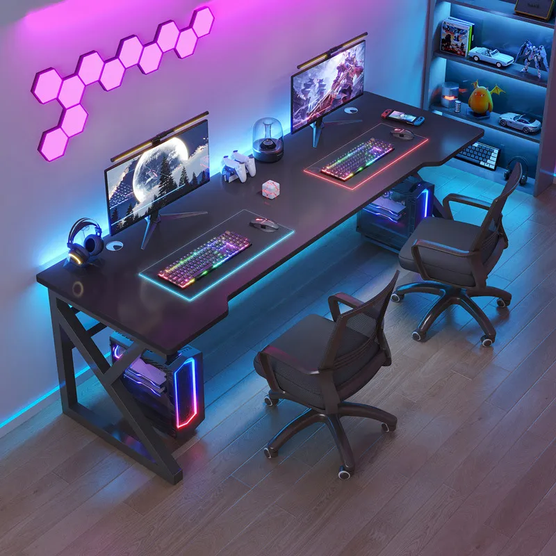 Double Desktop Computer Desk M - Esports Gaming Table ulasan dan harga
