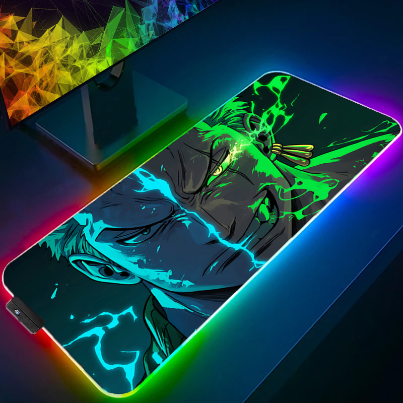 ONE PIECE Zoro Mouse Pad RGB G - Esports Gaming Pad ulasan dan harga