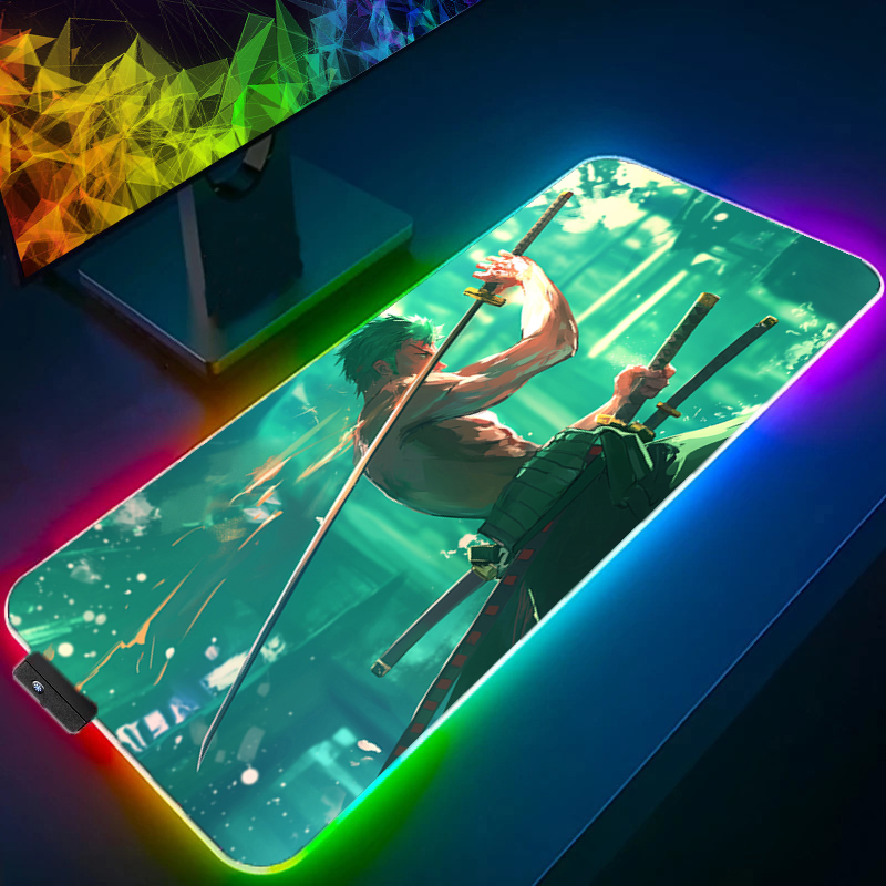 ONE PIECE Zoro Mouse Pad RGB G - Esports Gaming Pad ulasan dan harga