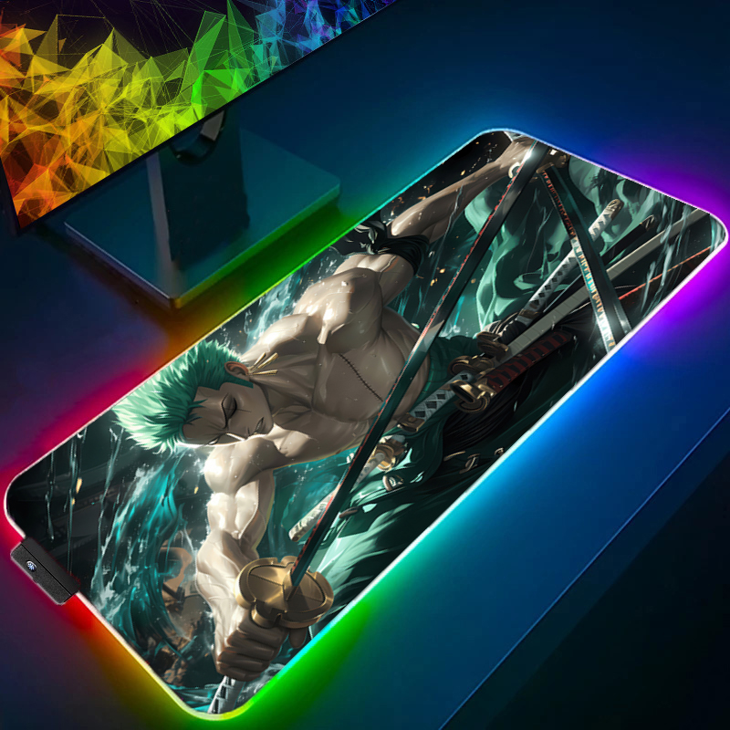 ONE PIECE Zoro Mouse Pad RGB G - Esports Gaming Pad ulasan dan harga