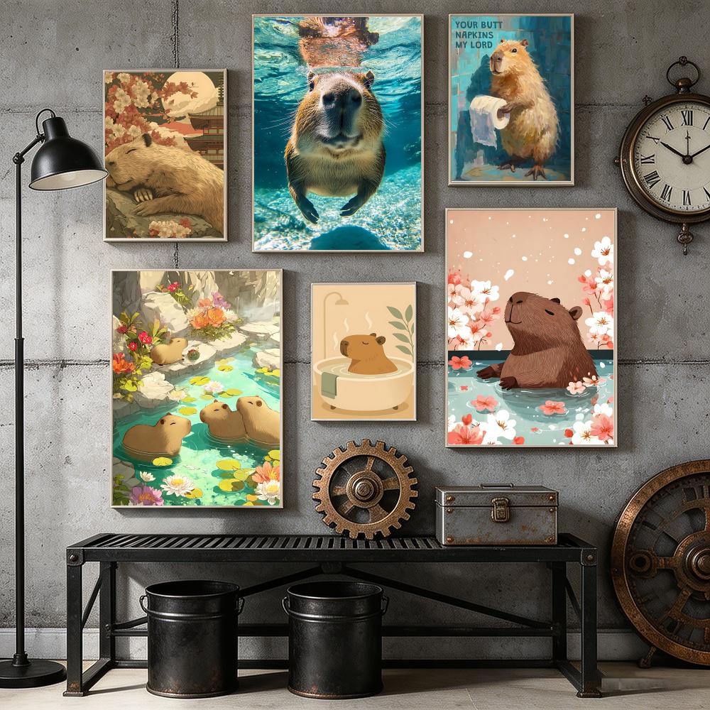 Healing Capybara Poster Art Po - Esports And Gaming Lounge ulasan dan harga