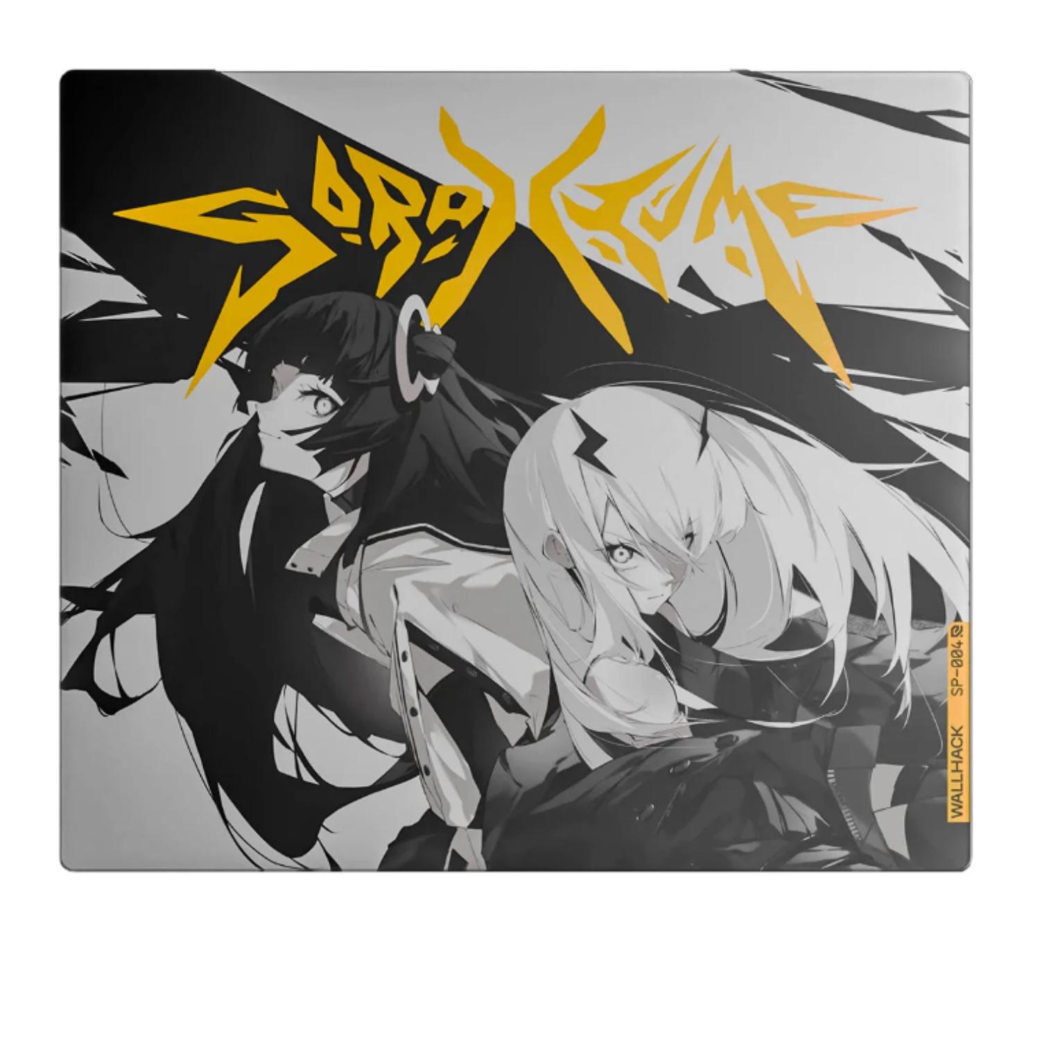 Black White Girl Glass Mousepa - Esports Gaming Table ulasan dan harga