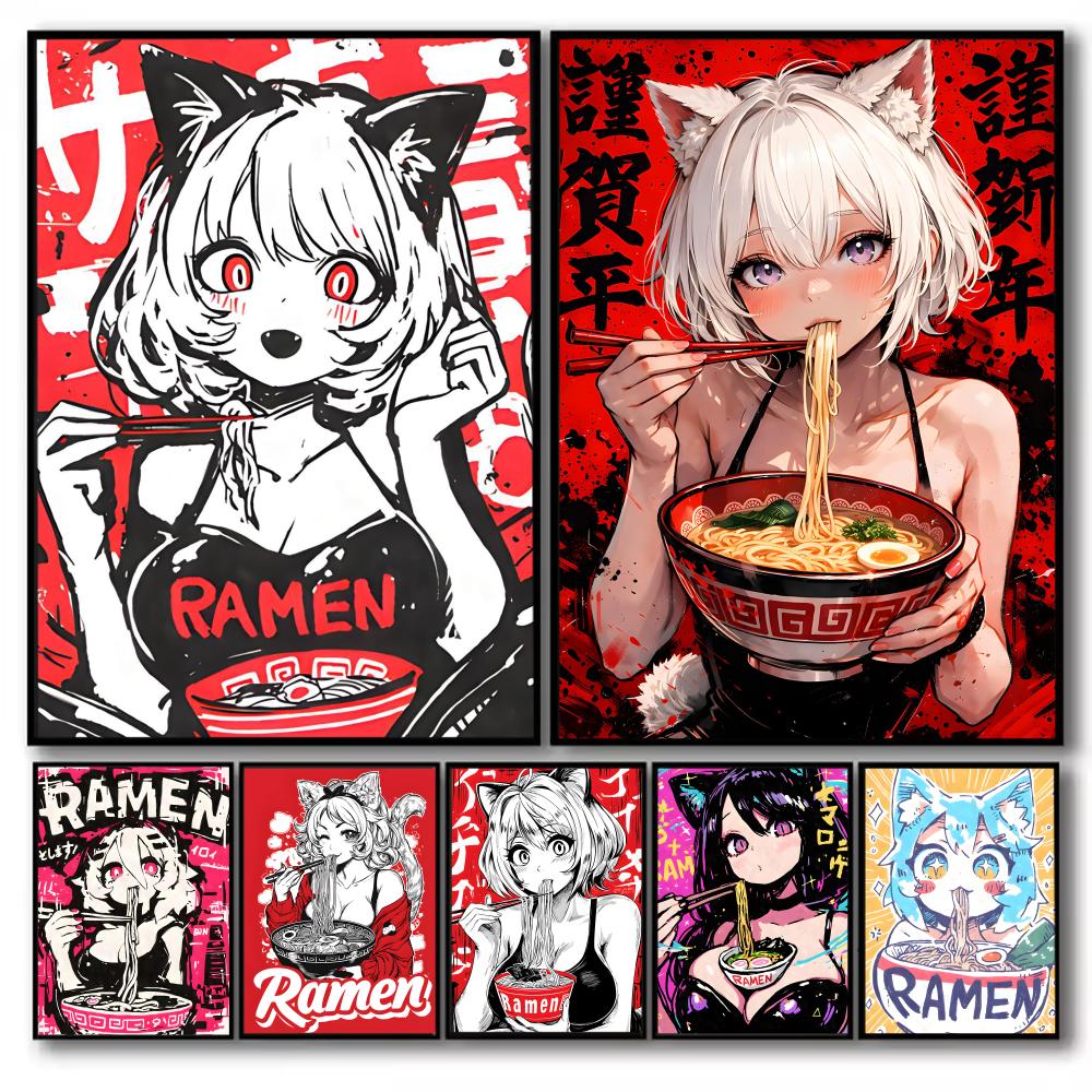 Anime Cat Girl Painting Callig - Esports And Gaming Lounge ulasan dan harga