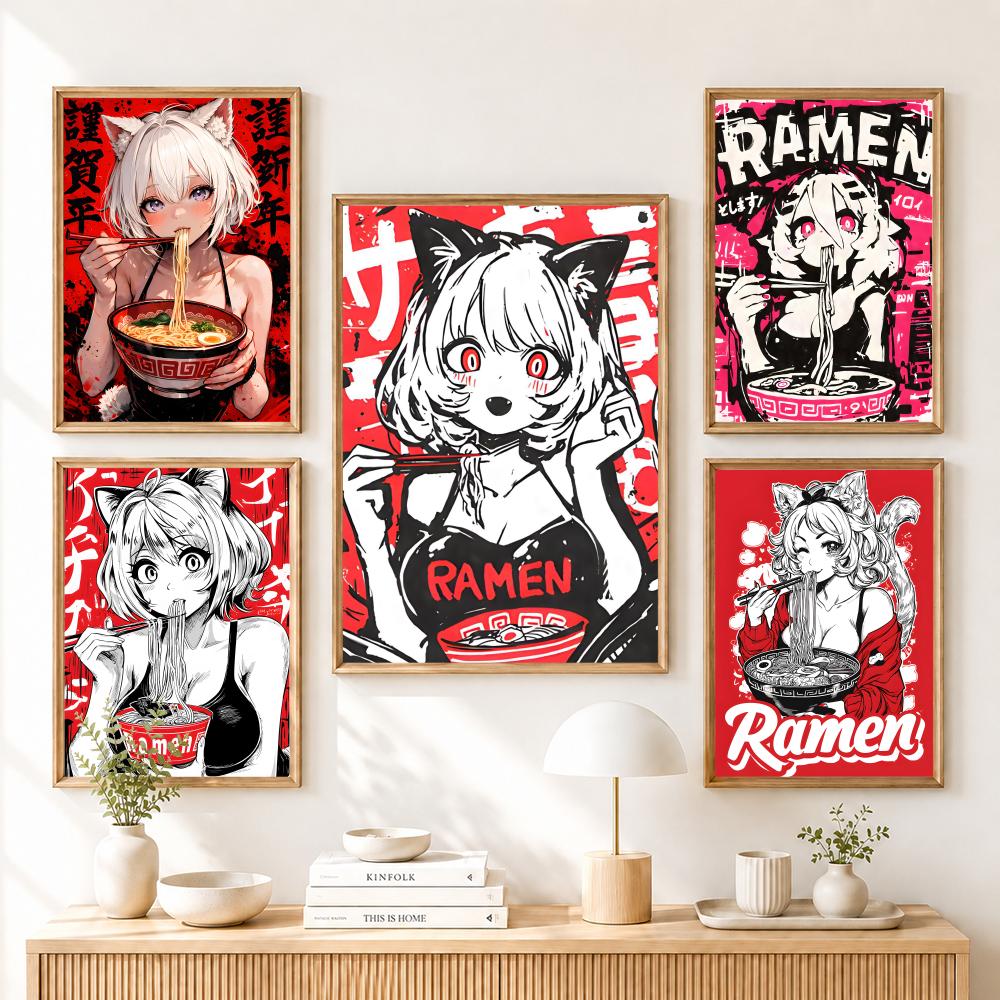 Anime Cat Girl Painting Callig - Esports And Gaming Lounge ulasan dan harga