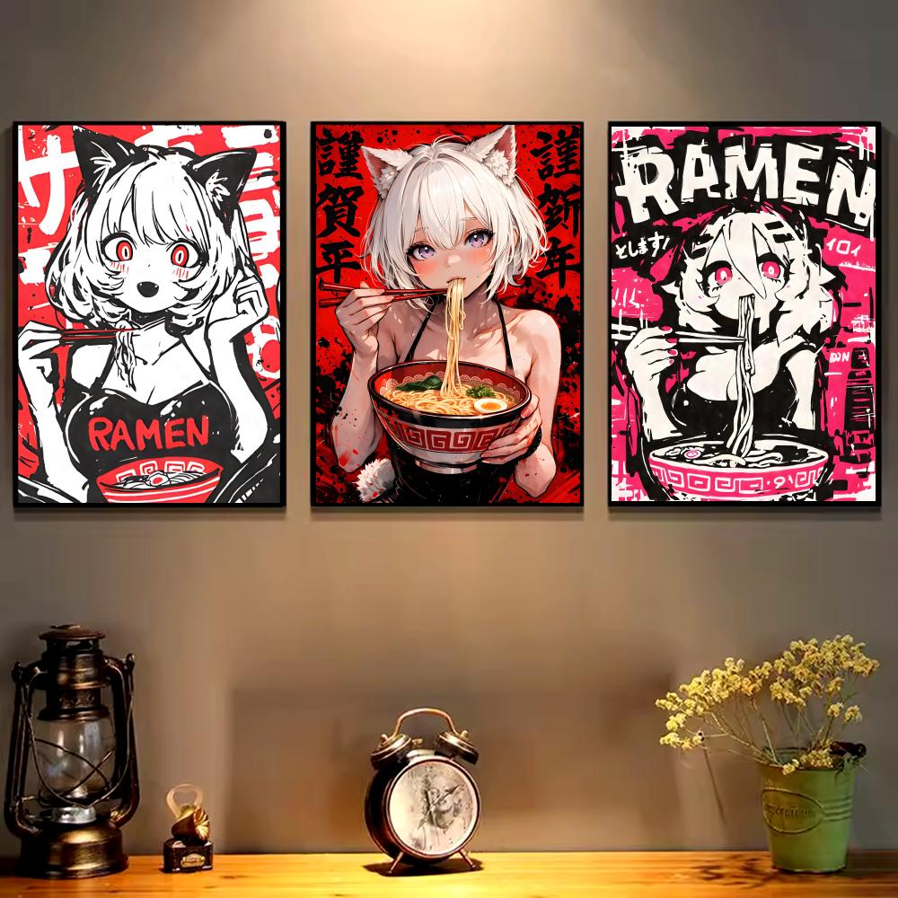 Anime Cat Girl Painting Callig - Esports And Gaming Lounge ulasan dan harga