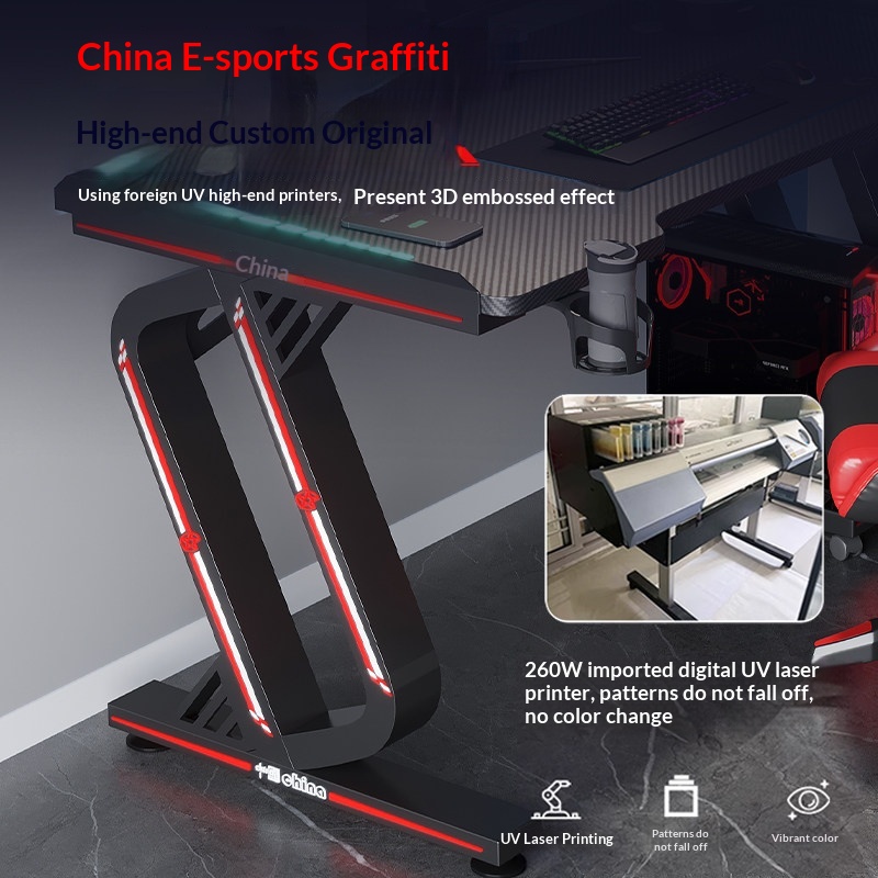 Double Student Computer Desk F - Esports Gaming Table ulasan dan harga