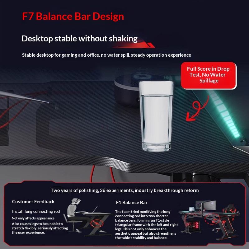 Double Student Computer Desk F - Esports Gaming Table ulasan dan harga