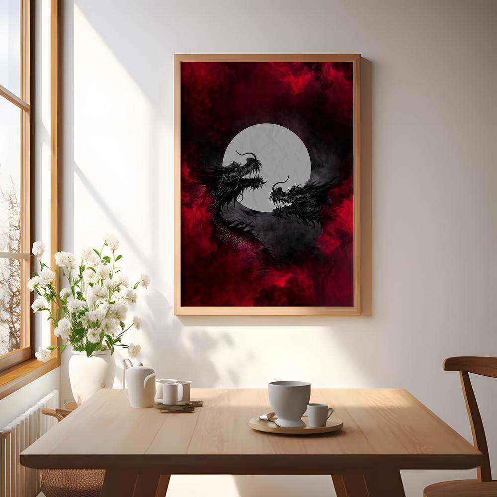 Black Dragon Poster Waterproof - Esports And Gaming Lounge ulasan dan harga