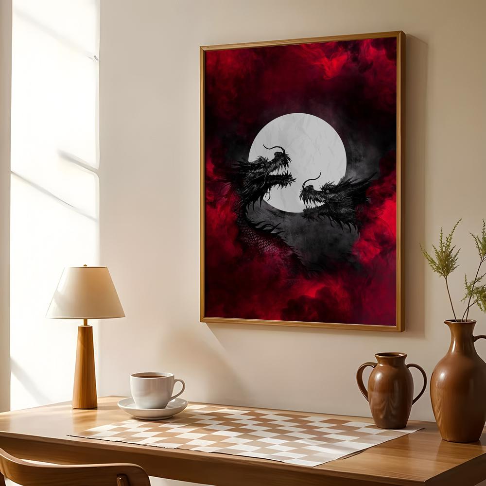 Black Dragon Poster Waterproof - Esports And Gaming Lounge ulasan dan harga