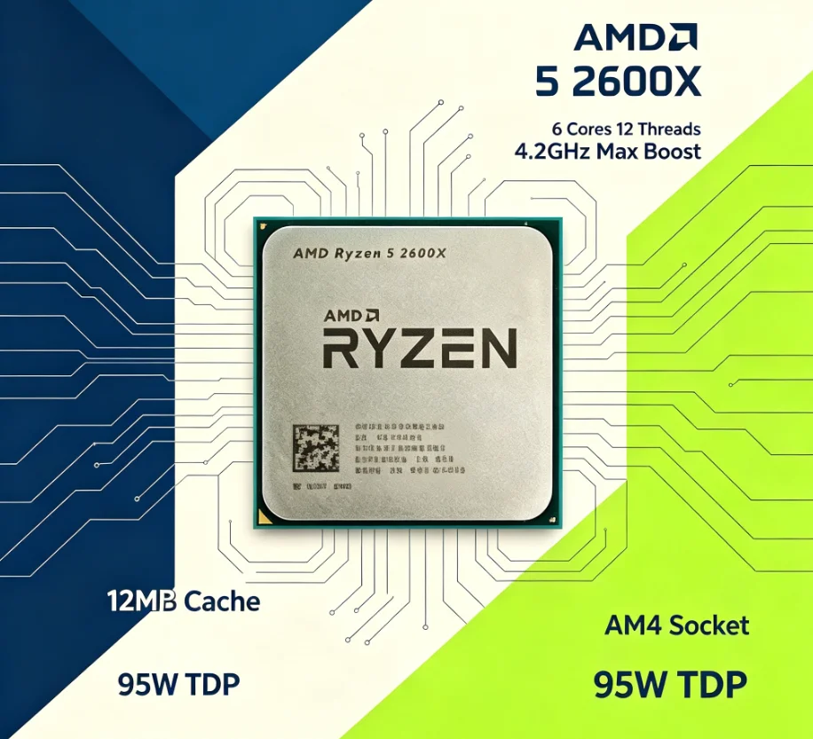 AMD R5 2600X 12nm AM4 Desktop  - Esports Gaming Pc ulasan dan harga