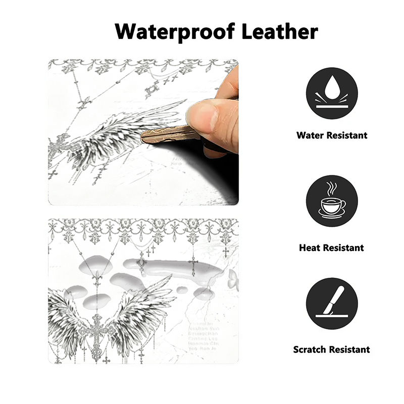 Leather Mousepad Black White A - Esports Gaming Desk ulasan dan harga