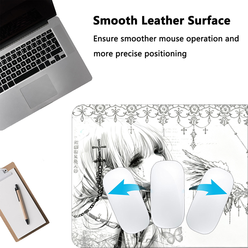 Leather Mousepad Black White A - Esports Gaming Desk ulasan dan harga