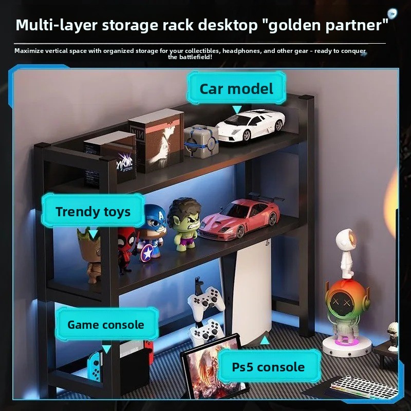 Adjustable Height L Shaped Cor - Esports Gaming Table ulasan dan harga